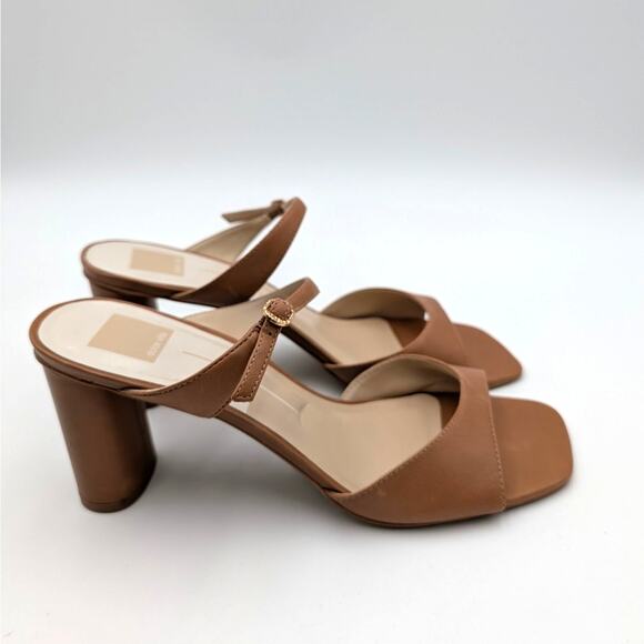 Dolce Vita Nattie Slide Sandal Open Square Toe Women's Tan Size US10 EU41 - Picture 3 of 12